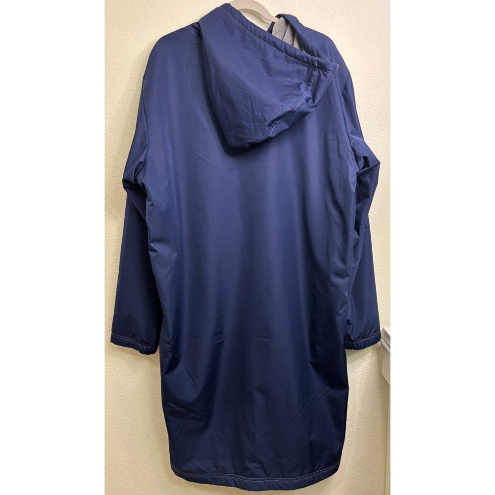 Speedo XL Navy Blue Hooded Fleece Lined Team Swim Parka Jacket Unisex 7201306 - Picture 3 of 8